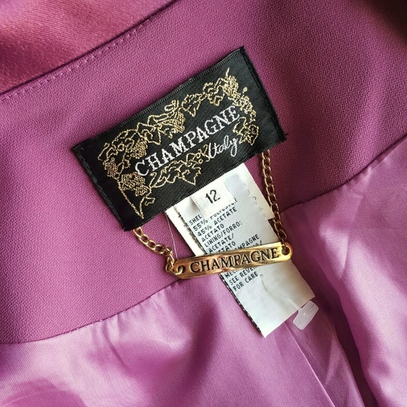 Champagne Italy Fashion Church Jacket Size 12 - Picture 7 of 8